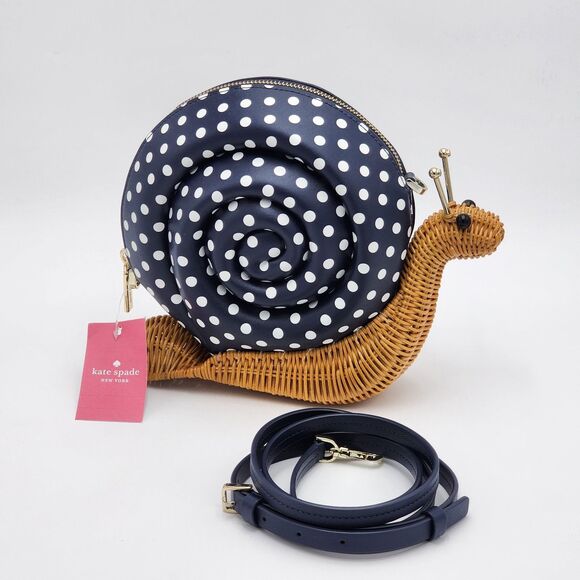 Kate Spade Scarlett Snail Wicker Enchanted Forest Nightcap Crossbody Bag NWT - Picture 1 of 9